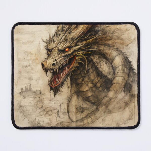 Item preview, Old Ancient Drawings of Dragons designed and sold by BrandonArtWorld.