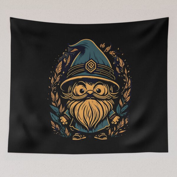 Item preview, Cute Cartoon Vintage Retro Gnome Design designed and sold by MoxieVibe.