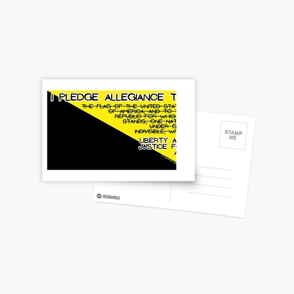 The Voluntaryist Pledge - Anarchist's Pledge of Allegiance Postcard