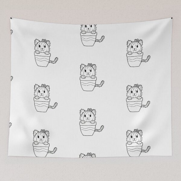 Item preview, Black and White Cat Cactus - "Catcus" designed and sold by ereardon0.