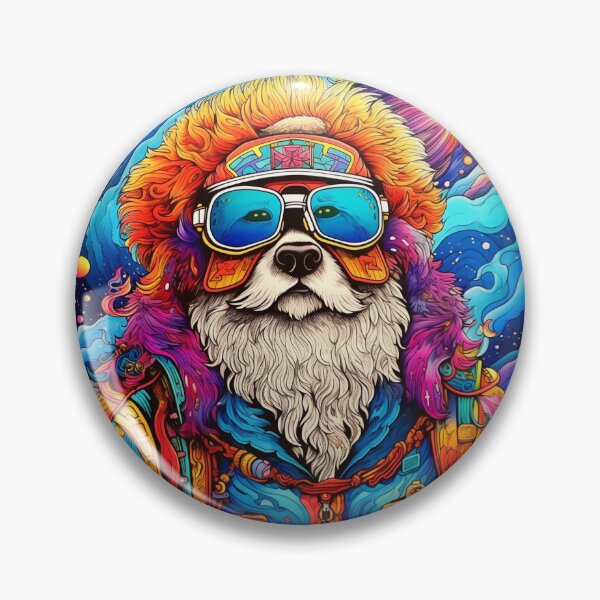Item preview, Trippy Cool Multi Color Dog Design Poster designed and sold by AfterSchoolSpec.