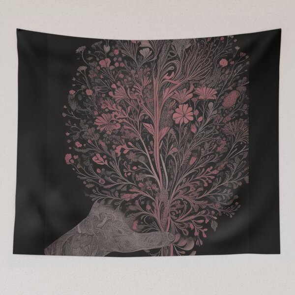 Item preview, Dark Academia Gothic Human Anatomy Flower designed and sold by Yellowriversss.