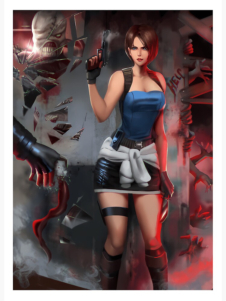 Jill Valentine Resident Evil 3 remake Art Board Print for Sale by