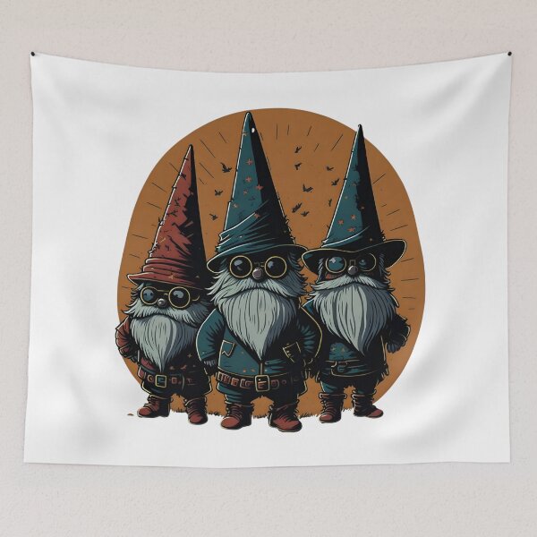 Item preview, Cute Cartoon Vintage Retro Colorful Gnomes Design designed and sold by MoxieVibe.