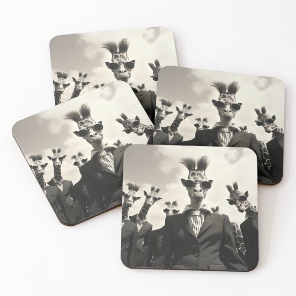 Item preview, The Elegance of Spots and Ties: Giraffes in Suits designed and sold by Brendon987.