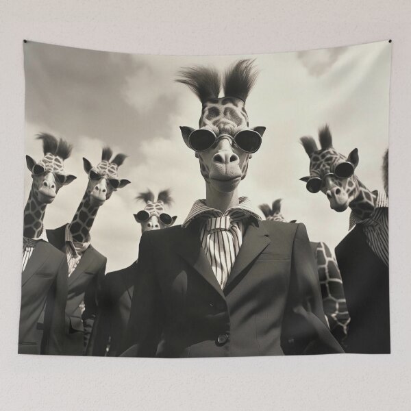 Item preview, The Elegance of Spots and Ties: Giraffes in Suits designed and sold by Brendon987.