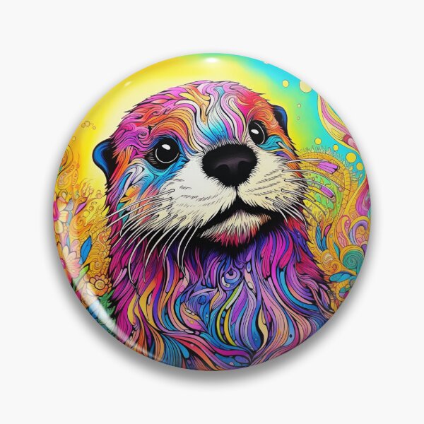 Item preview, Trippy Psychedelic Cool Multi Color Cute Otter Design designed and sold by AfterSchoolSpec.