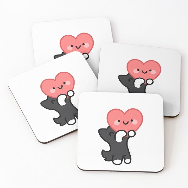 Item preview, Black Cat holding a Heart designed and sold by CoffeeCatsCafe.