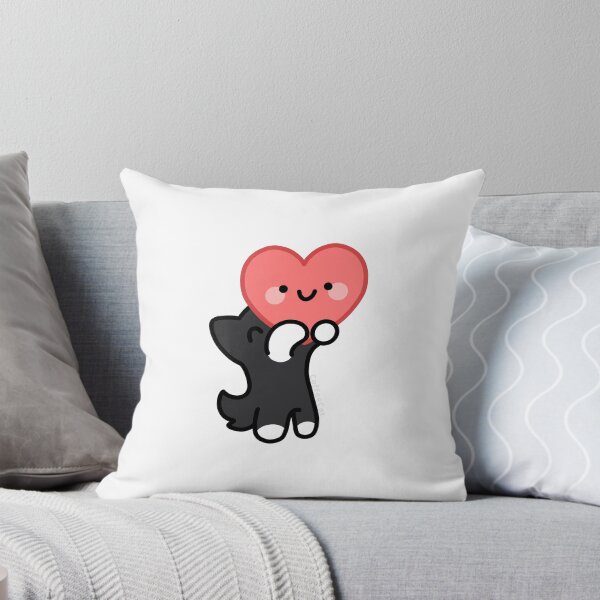 Item preview, Black Cat holding a Heart designed and sold by CoffeeCatsCafe.