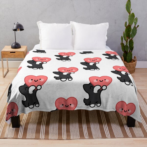 Item preview, Black Cat holding a Heart designed and sold by CoffeeCatsCafe.