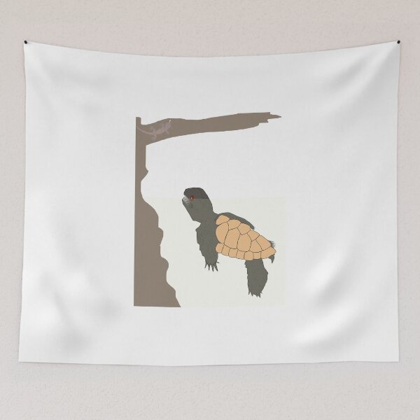 Item preview, Fun turtle wants to eat gecko stickers. designed and sold by Nesyarat.