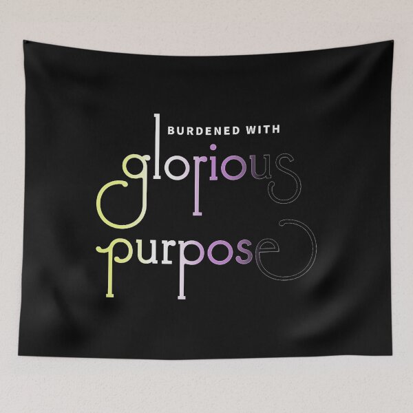 Item preview, Burdened with glorious purpose - non-binary flag (dark shirts) designed and sold by doyle-rela.