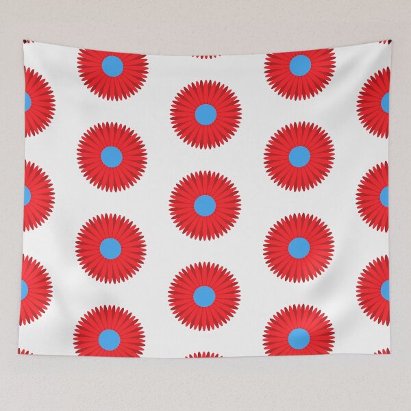 Item preview, Red and Blue Flower designed and sold by kavanaghdesigns.