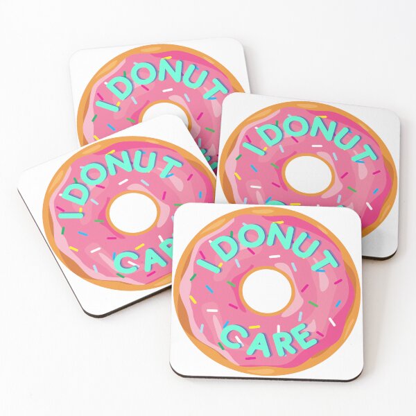 Item preview, I Donut Care - Pink and Green designed and sold by musicgirl3700.