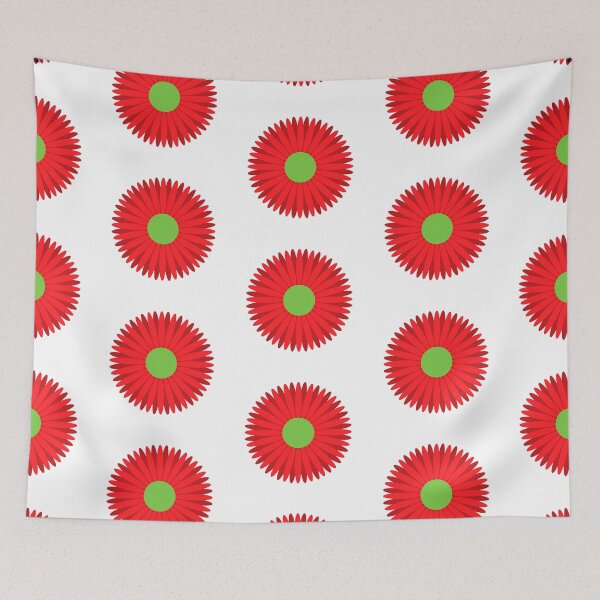 Item preview, Red and Green Flower designed and sold by kavanaghdesigns.