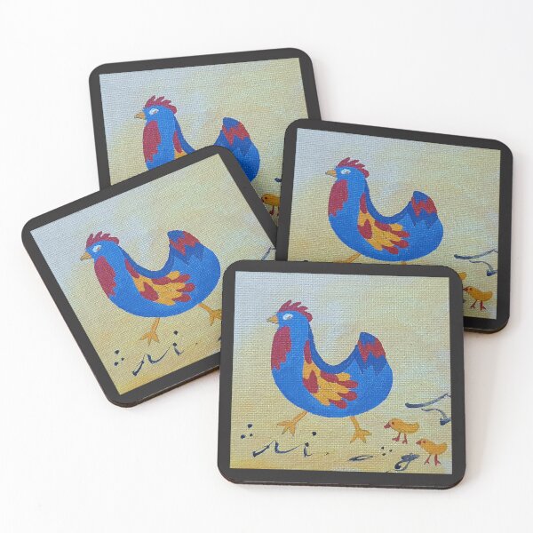 Item preview, Blue Chicken Painting designed and sold by Leonie Mac Lean.