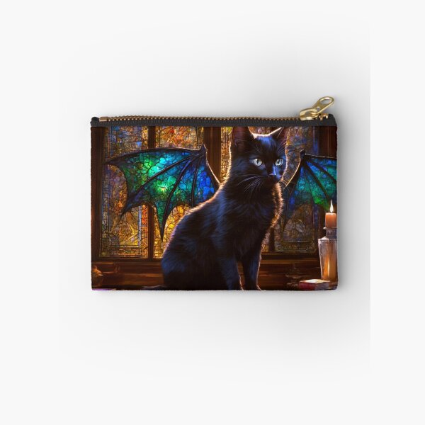 Item preview, A Black Dragon Cat in a Wizard's Study designed and sold by Lava Tigers Art.