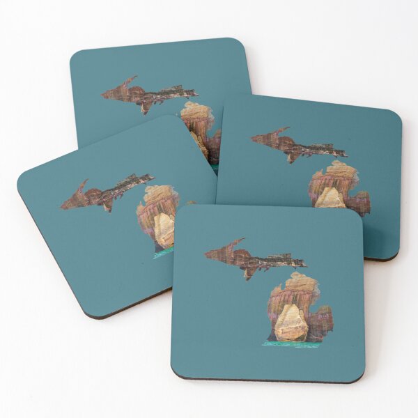 Item preview, Pictured Rocks in Michigan - Shape of Michigan designed and sold by bahnec.