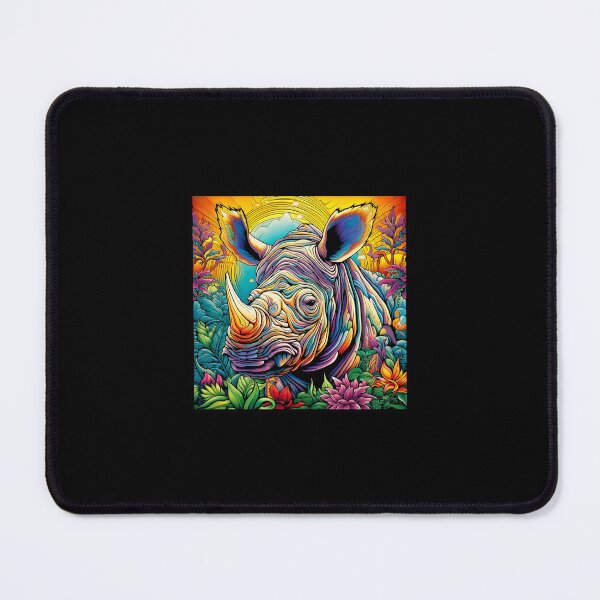 Item preview,  Trippy Cool Multi Color Rhino Flower Design designed and sold by AfterSchoolSpec.