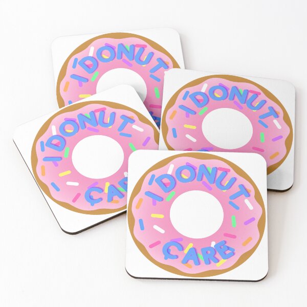 Item preview, I Donut Care - Pink and Blue designed and sold by musicgirl3700.
