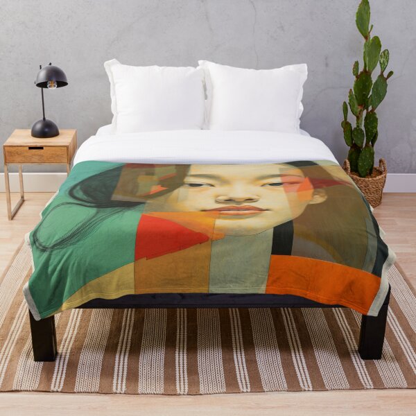 Item preview, Japanese Modern Geisha - Abstract Geometric Mixed Media designed and sold by MimiWaWa.