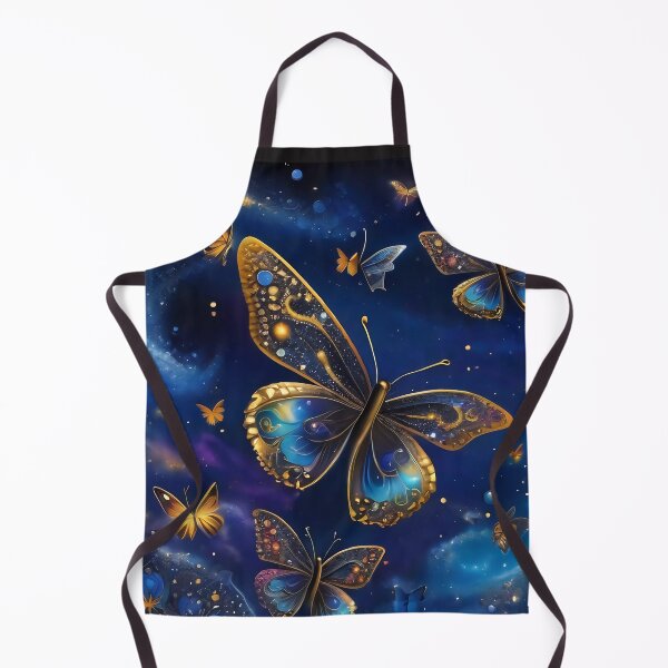 Item preview, Discover Celestial Tranquility with Our Glowing Butterfly Cosmos Tote Bag - (Blue/Gold Variant 1) designed and sold by TribalNative.