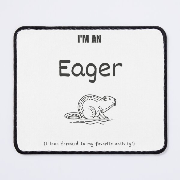 Item preview, I'm an eager beaver (dark grey) designed and sold by Idioms4u.