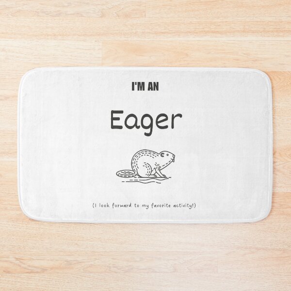 Item preview, I'm an eager beaver (dark grey) designed and sold by Idioms4u.