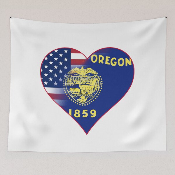 Item preview, State of Oregon Flag and American Flag Fusion Design designed and sold by Gsallicat.