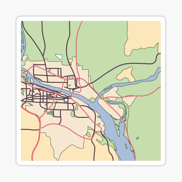 Item preview, Tri cities Washington map vintage designed and sold by whimsythepooh.