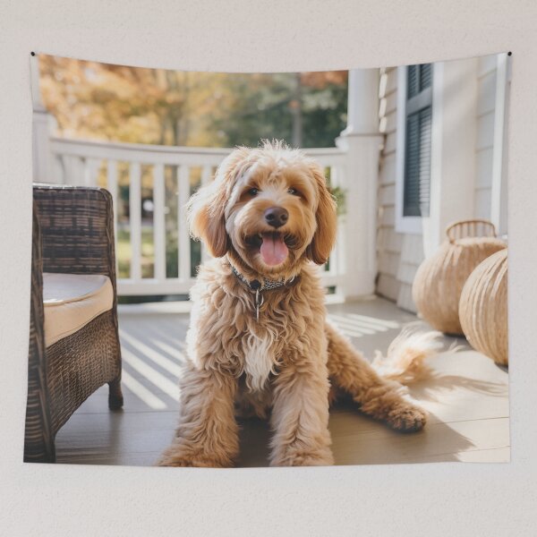 Item preview, Labradoodle on Porch designed and sold by Creative Shed Designs.