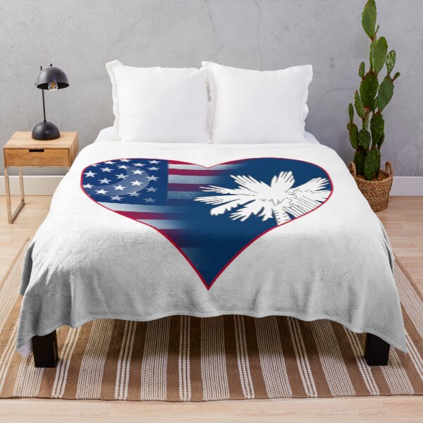 Item preview, State of South Carolina Flag and American Flag Fusion Design designed and sold by Gsallicat.