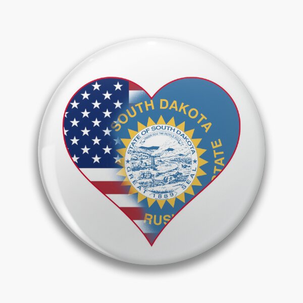 Item preview, State of South Dakota Flag and American Flag Fusion Design designed and sold by Gsallicat.