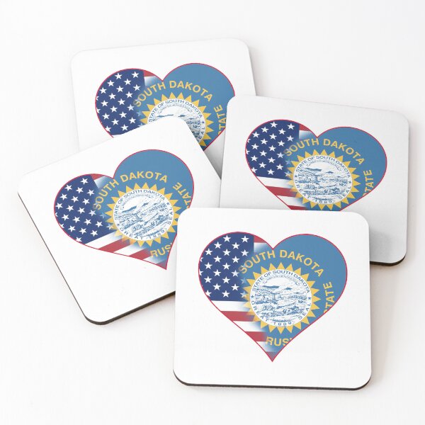 Item preview, State of South Dakota Flag and American Flag Fusion Design designed and sold by Gsallicat.