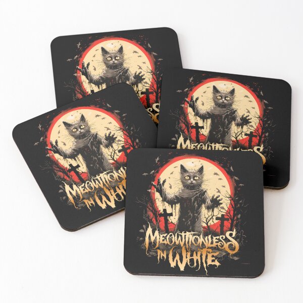 Item preview, Meowtionless In White designed and sold by riotstickerco.
