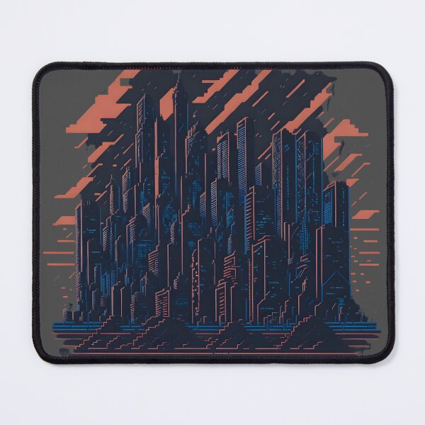 Item preview, Colorful Pixel Art Cityscape Design designed and sold by MoxieVibe.