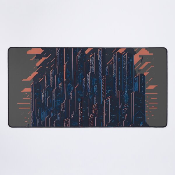 Item preview, Colorful Pixel Art Cityscape Design designed and sold by MoxieVibe.