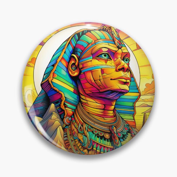 Item preview, Trippy Cool Colorful Psychedelic Pharaoh Sphinx Mosaic Design designed and sold by AfterSchoolSpec.
