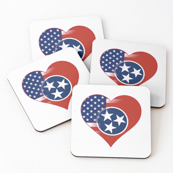 Item preview, State of Tennessee Flag and American Flag Fusion Design designed and sold by Gsallicat.