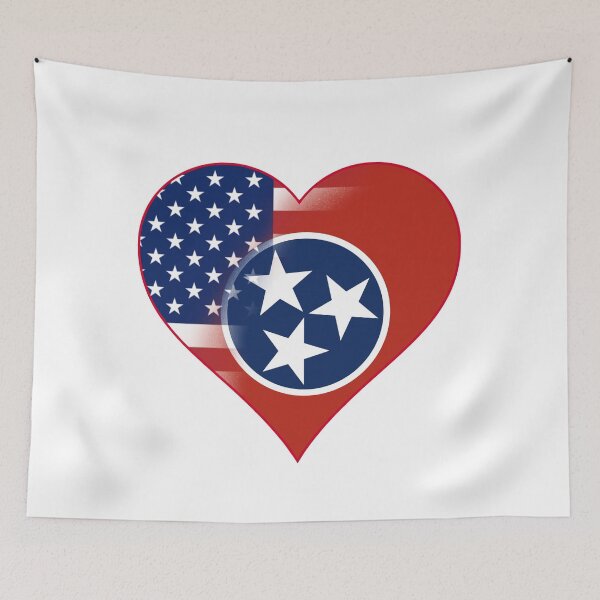 Item preview, State of Tennessee Flag and American Flag Fusion Design designed and sold by Gsallicat.