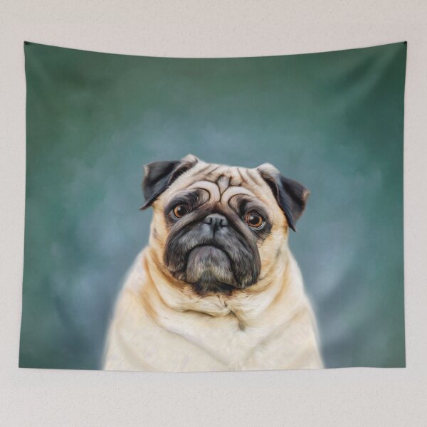 Item preview, Pug Dog Breed Painting designed and sold by Helen Green.