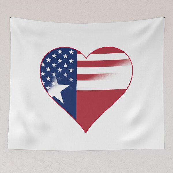 Item preview, State of Texas Flag and American Flag Fusion Design designed and sold by Gsallicat.