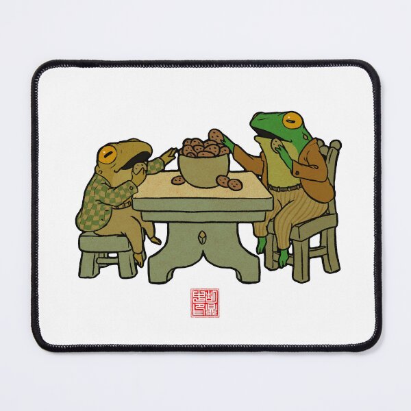 Item preview, Frog and Toad Eating Cookies designed and sold by DingHuArt.