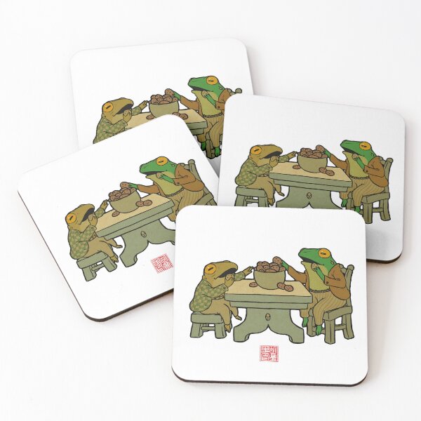 Item preview, Frog and Toad Eating Cookies designed and sold by DingHuArt.