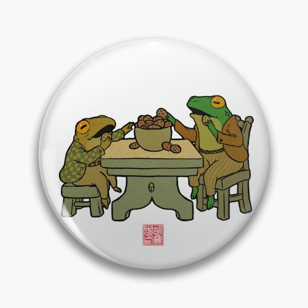 Item preview, Frog and Toad Eating Cookies designed and sold by DingHuArt.