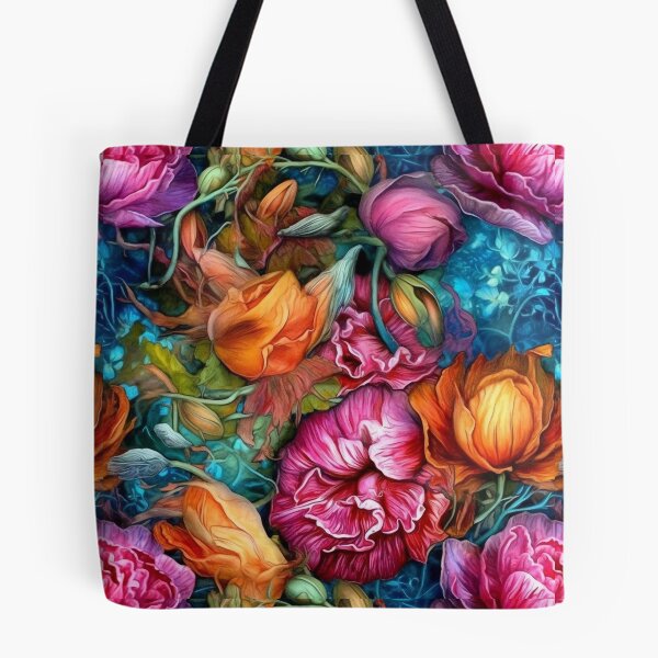 Item preview, Romantic colorful floral seamless pattern designed and sold by MiraCleAI.