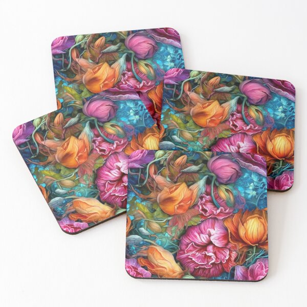 Item preview, Romantic colorful floral seamless pattern designed and sold by MiraCleAI.