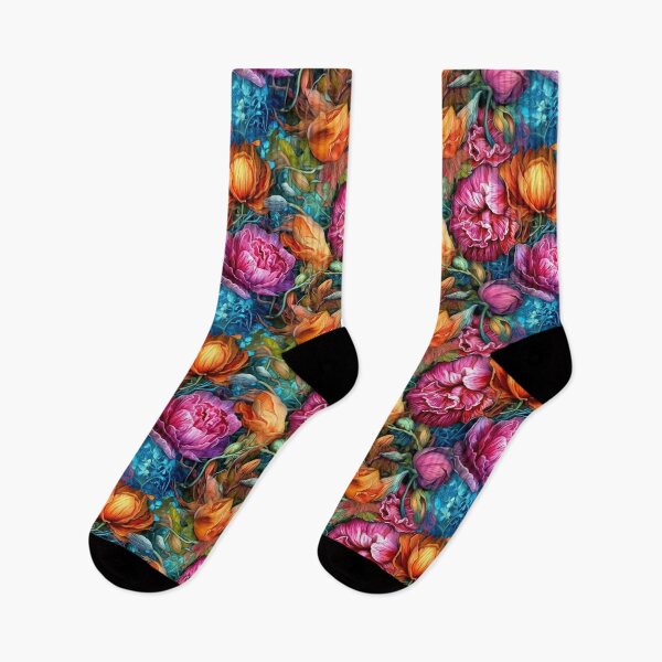 Item preview, Romantic colorful floral seamless pattern designed and sold by MiraCleAI.