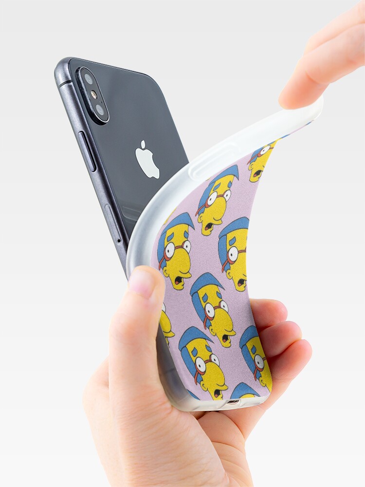 Alternate view of Milhouse On Pink iPhone Case