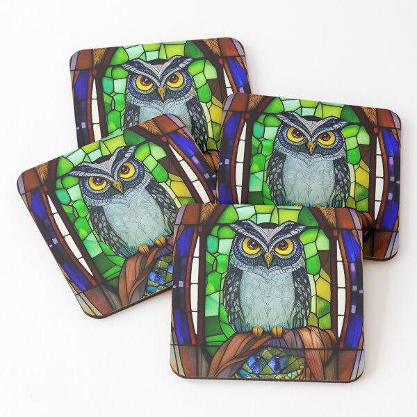 Item preview, Prismatic Whiskers: A Journey into the Extraordinary Realm of Multihued Colorful Owls designed and sold by HaliarKhrae.
